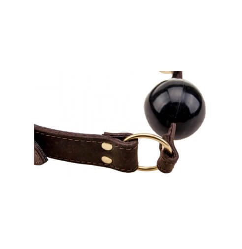 BOUND Nubuck Leather Solid Ball Gag 7 BOUND Nubuck Leather Solid Ball Gag - Image 6