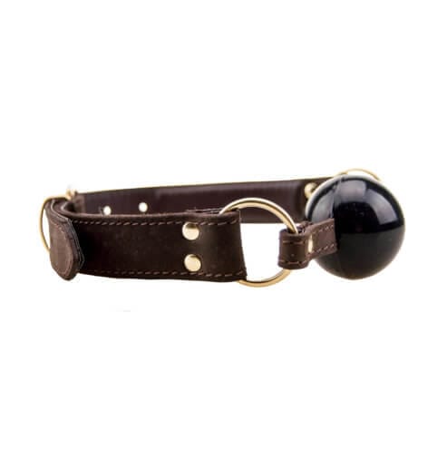 BOUND Nubuck Leather Solid Ball Gag 6 BOUND Nubuck Leather Solid Ball Gag - Image 5