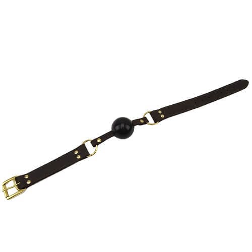 BOUND Nubuck Leather Solid Ball Gag 5 BOUND Nubuck Leather Solid Ball Gag - Image 4