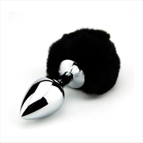 Furry Fantasy Black Bunny Tail Butt Plug 4 Furry Fantasy Black Bunny Tail Butt Plug - Image 3