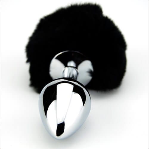 Furry Fantasy Black Bunny Tail Butt Plug 5 Furry Fantasy Black Bunny Tail Butt Plug - Image 4