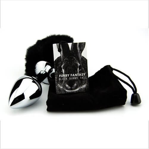 Furry Fantasy Black Bunny Tail Butt Plug 6 Furry Fantasy Black Bunny Tail Butt Plug - Image 5