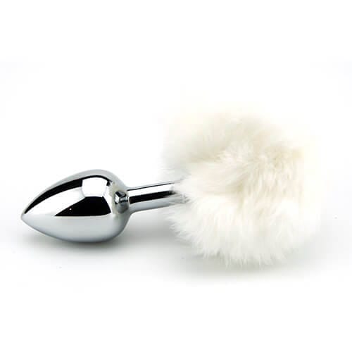 Furry Fantasy White Bunny Tail Butt Plug 2 Furry Fantasy White Bunny Tail Butt Plug - Image 1
