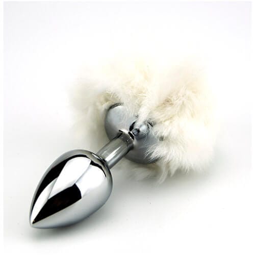 Furry Fantasy White Bunny Tail Butt Plug 4 Furry Fantasy White Bunny Tail Butt Plug - Image 3