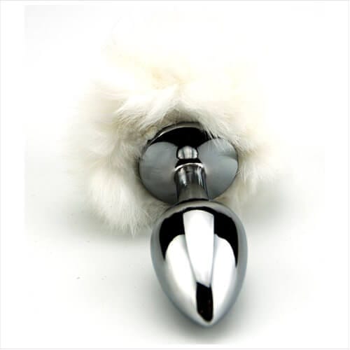 Furry Fantasy White Bunny Tail Butt Plug 6 Furry Fantasy White Bunny Tail Butt Plug - Image 5