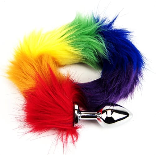 Furry Fantasy Rainbow Tail Butt Plug 5 Furry Fantasy Rainbow Tail Butt Plug - Image 4