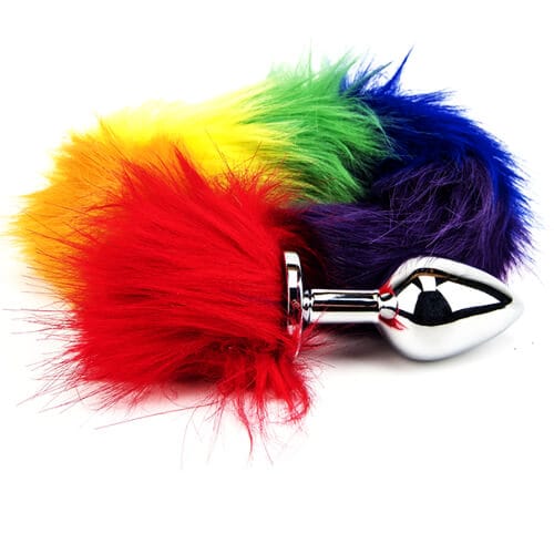 Furry Fantasy Rainbow Tail Butt Plug 4 Furry Fantasy Rainbow Tail Butt Plug - Image 3