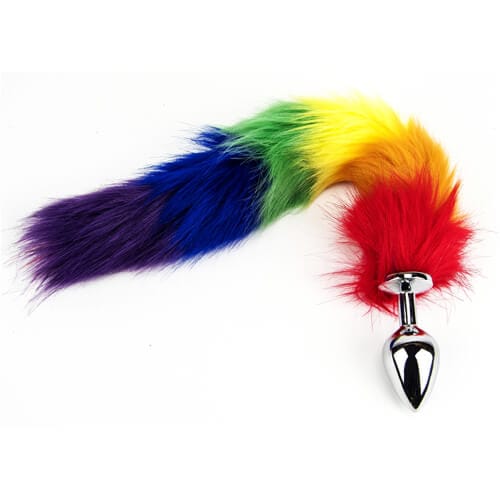 Furry Fantasy Rainbow Tail Butt Plug 6 Furry Fantasy Rainbow Tail Butt Plug - Image 5