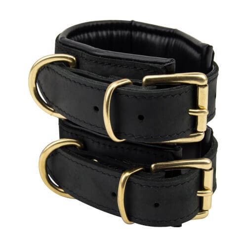 Bound Noir Nubuck Leather Slim Wrist Cuffs 4 Bound Noir Nubuck Leather Slim Wrist Cuffs - Image 3