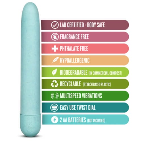 Gaia Biodegradable Eco Vibrator Blue 7 Gaia Biodegradable Eco Vibrator Blue - Image 6