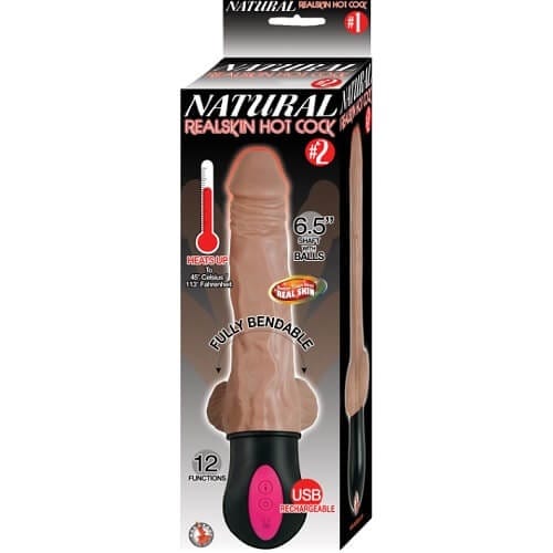 Realistic Warming 6.5 inch Vibrating Dildo with Balls Brown 4 Realistic Warming 6.5 inch Vibrating Dildo with Balls Brown - Image 3