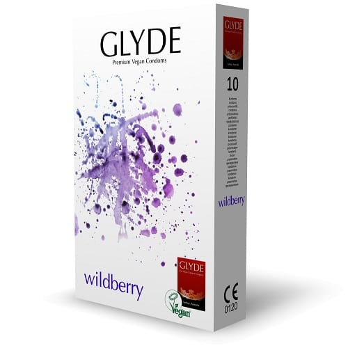 Glyde Ultra Wildberry Flavour Vegan Condoms 10 Pack 4 Glyde Ultra Wildberry Flavour Vegan Condoms 10 Pack - Image 3
