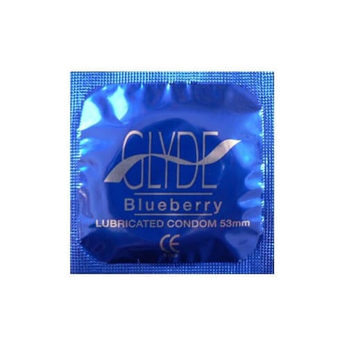 Glyde Ultra Blueberry Flavour Vegan Condoms 100 Bulk Pack 2 blueberry condoms bulk UK