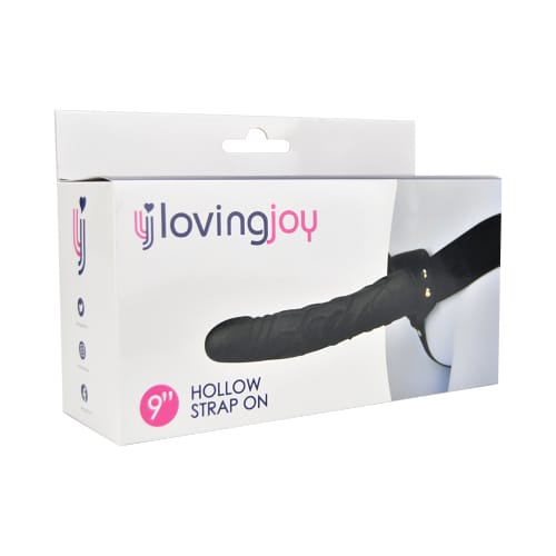 Loving Joy 9 Inch Hollow Strap On Black 7 Loving Joy 9 Inch Hollow Strap On Black - Image 6