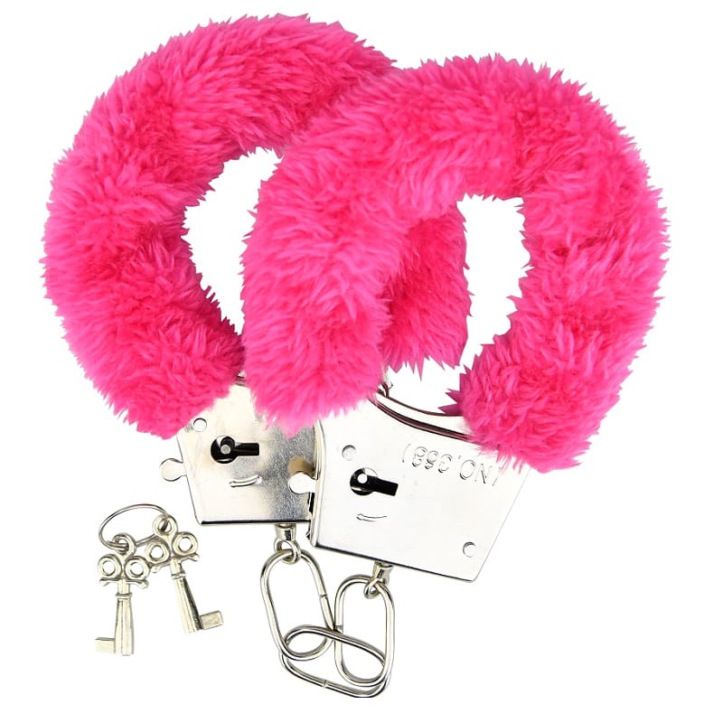 Loving Joy Furry Handcuffs Pink 2 Loving Joy Furry Handcuffs Pink - Image 1