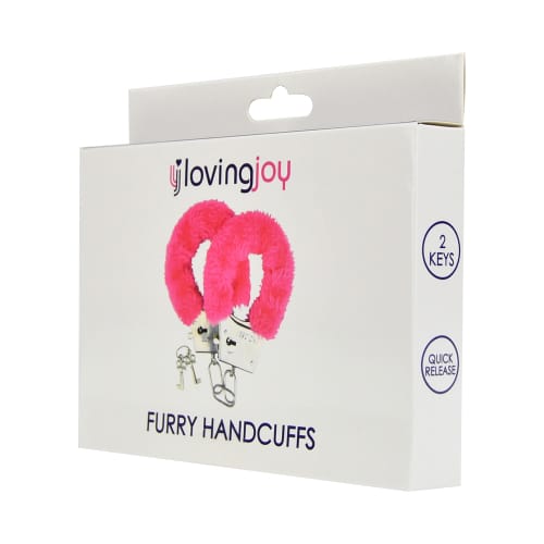 Loving Joy Furry Handcuffs Pink 5 Loving Joy Furry Handcuffs Pink - Image 4