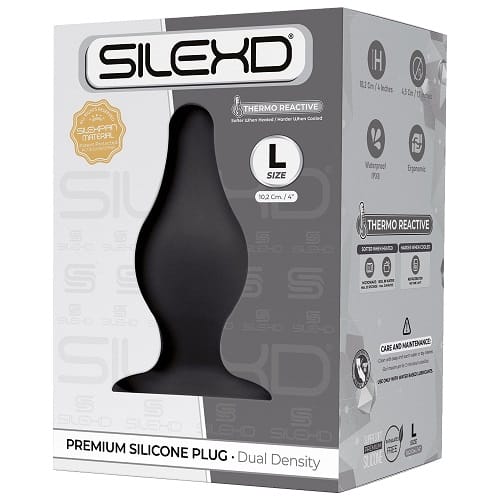 SilexD Dual Density Tapered Silicone Butt Plug Large 4 SilexD Dual Density Tapered Silicone Butt Plug Large - Image 3