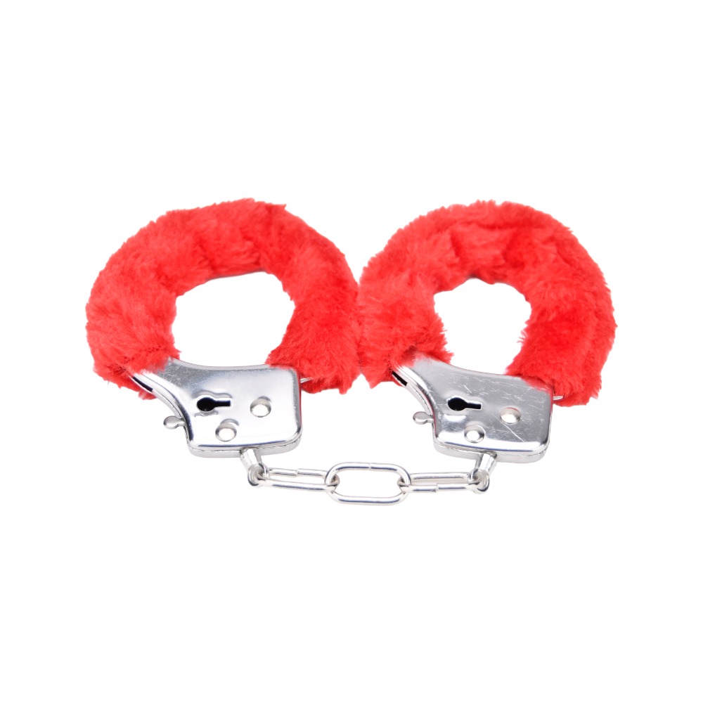 Bound to Play. Heavy Duty Furry Handcuffs Red 6 Bound to Play. Heavy Duty Furry Handcuffs Red - Image 5