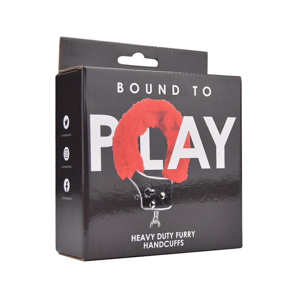 Bound to Play. Heavy Duty Furry Handcuffs Red 10 Bound to Play. Heavy Duty Furry Handcuffs Red - Image 9