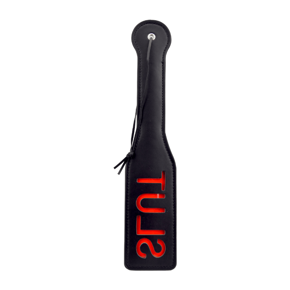 Bound to Please SLUT Spanking Paddle Black 5 Bound to Please SLUT Spanking Paddle Black - Image 4