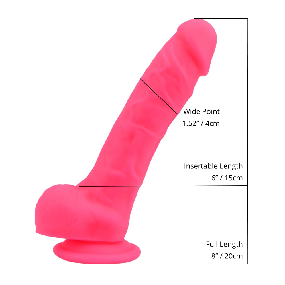 Loving Joy 8 Inch Realistic Silicone Dildo with Suction Cup and Balls Pink 7 Loving Joy 8 Inch Realistic Silicone Dildo with Suction Cup and Balls Pink - Image 6