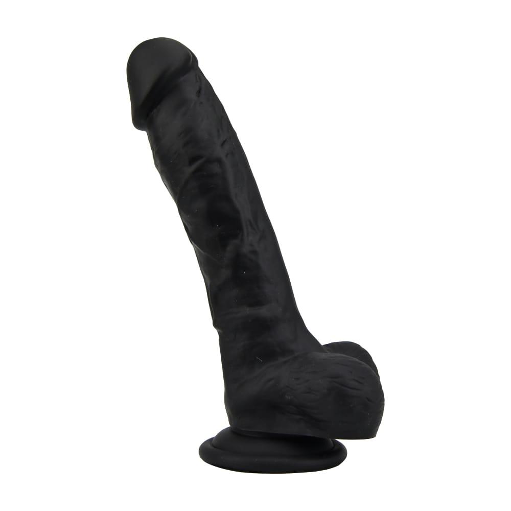 Loving Joy 8 Inch Realistic Silicone Dildo with Suction Cup and Balls Black 6 Loving Joy 8 Inch Realistic Silicone Dildo with Suction Cup and Balls Black - Image 5