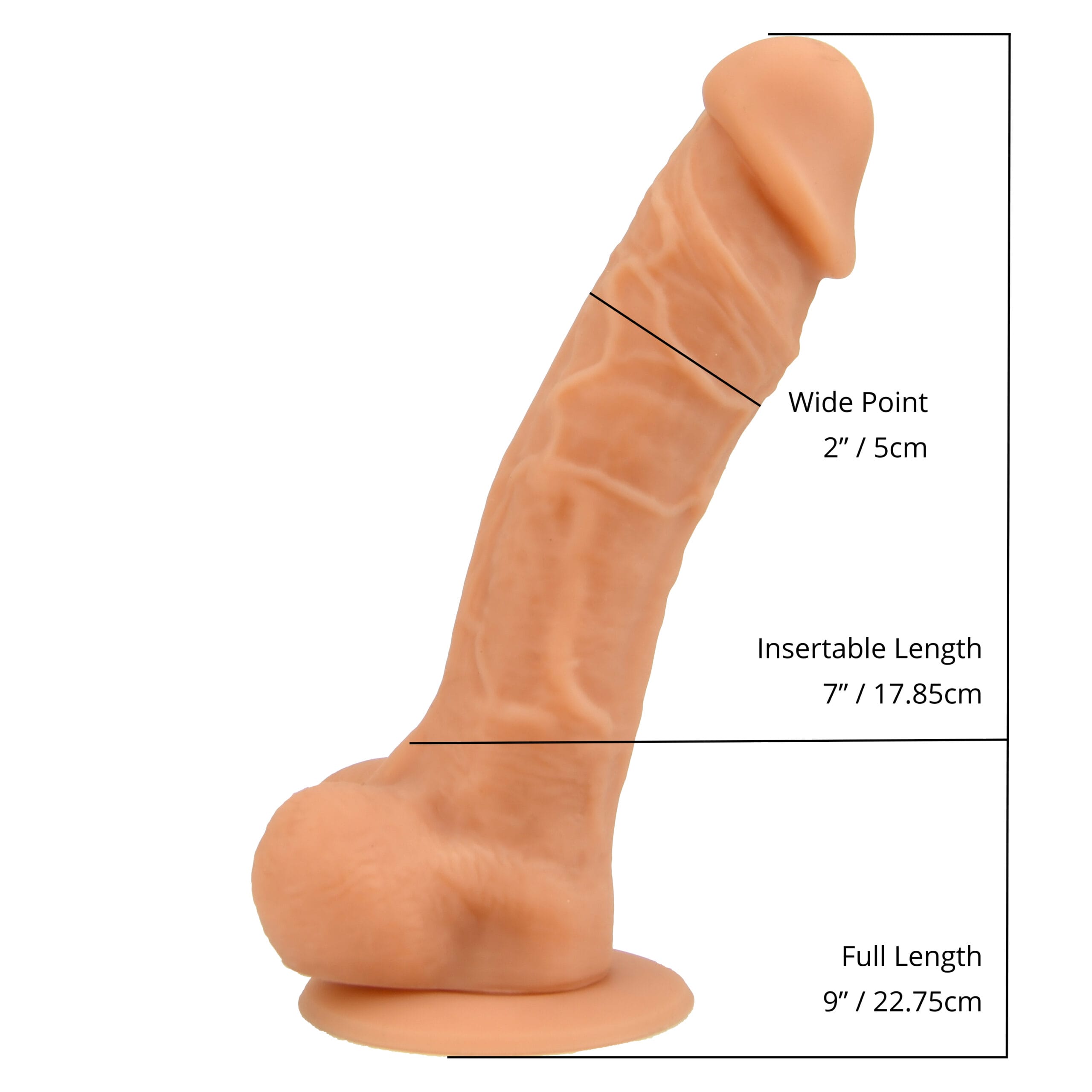 Loving Joy 9 Inch Realistic Silicone Dildo with Suction Cup and Balls Vanilla 7 Loving Joy 9 Inch Realistic Silicone Dildo with Suction Cup and Balls Vanilla - Image 6
