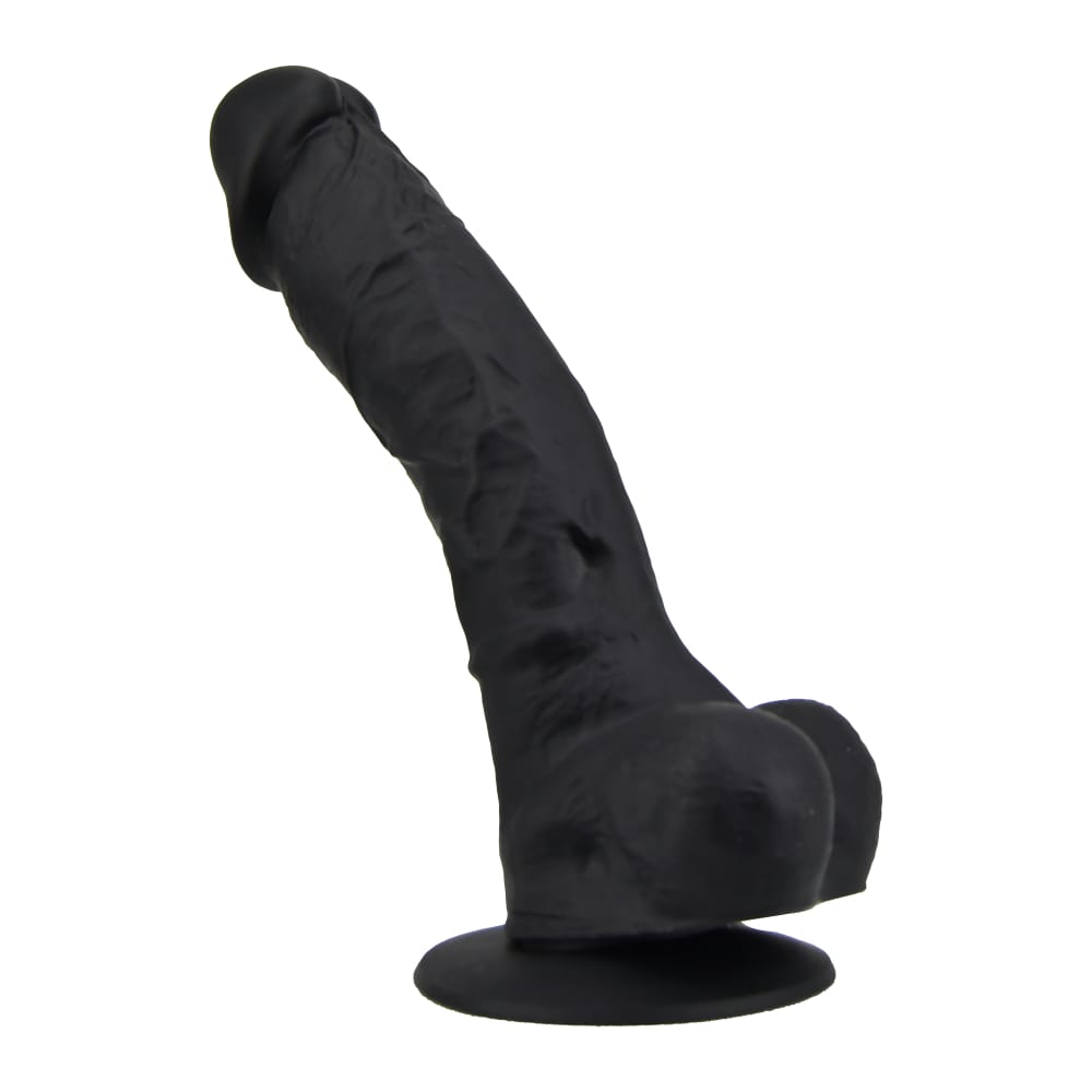 Loving Joy 9 Inch Realistic Silicone Dildo with Suction Cup and Balls Black 6 Loving Joy 9 Inch Realistic Silicone Dildo with Suction Cup and Balls Black - Image 5