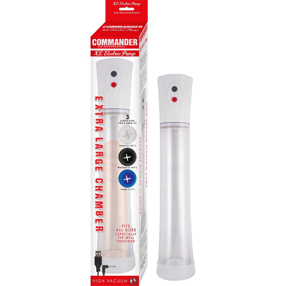 Commander USB Rechargeable High Vacuum Electric Penis Pump XL 2 Commander USB Rechargeable High Vacuum Electric Penis Pump XL - Image 1