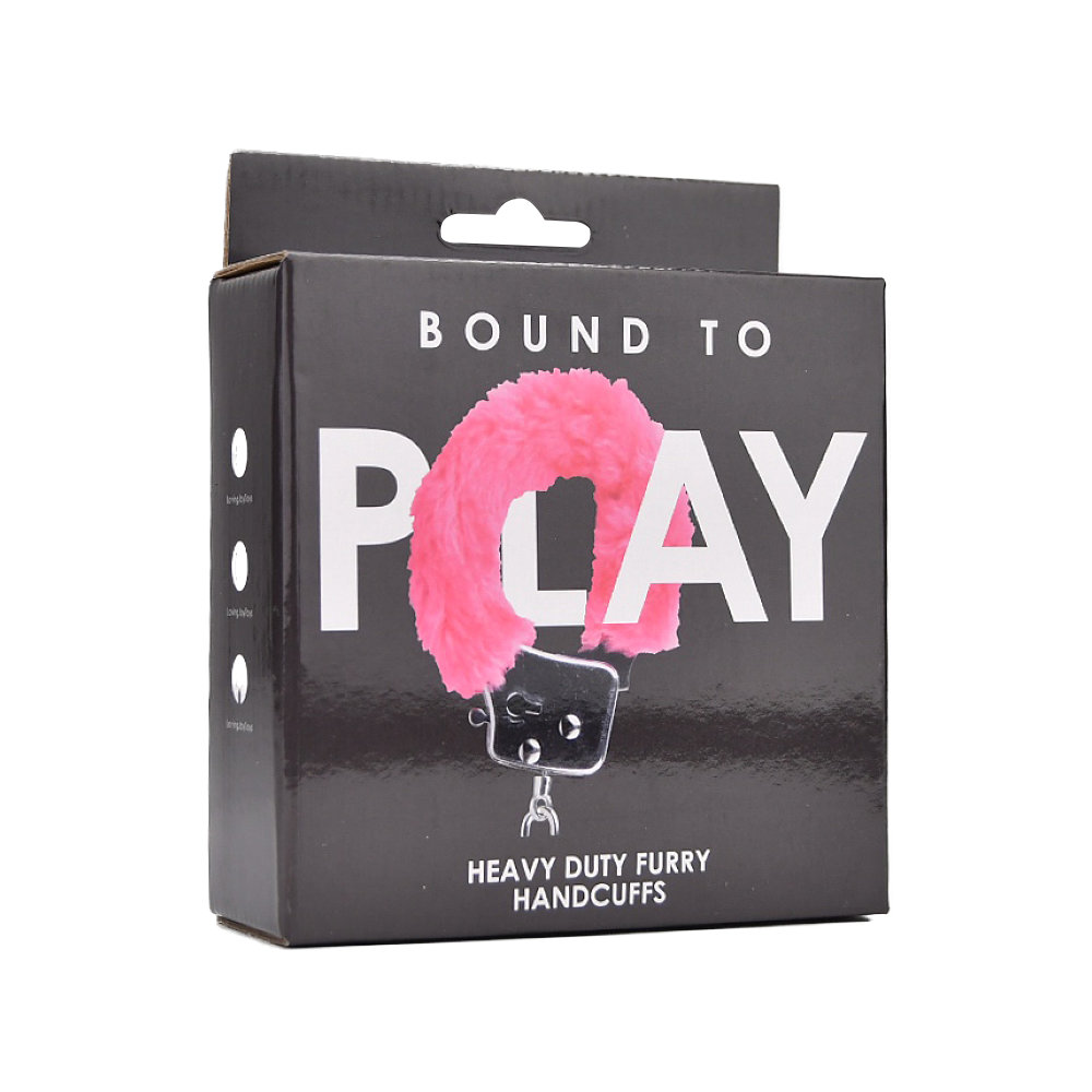 Bound to Play. Heavy Duty Furry Handcuffs Pink 7 Bound to Play. Heavy Duty Furry Handcuffs Pink - Image 6