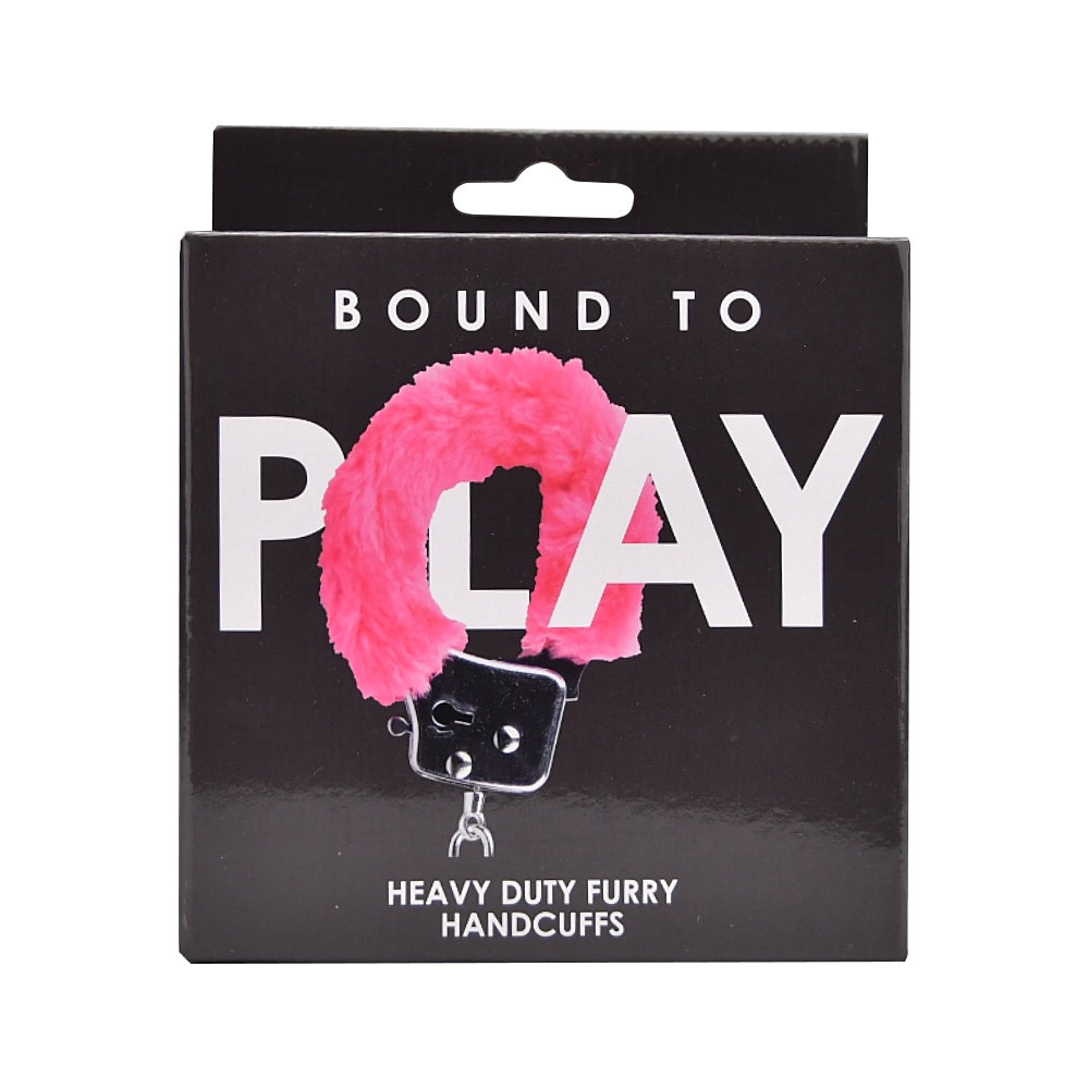 Bound to Play. Heavy Duty Furry Handcuffs Pink 6 Bound to Play. Heavy Duty Furry Handcuffs Pink - Image 5