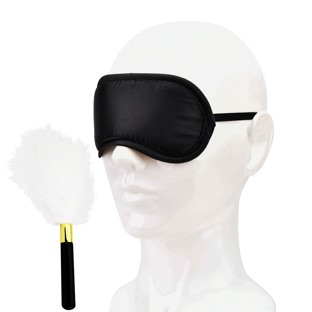 Bound to Play. Eye Mask and Feather Tickler Play Kit 2 blindfold