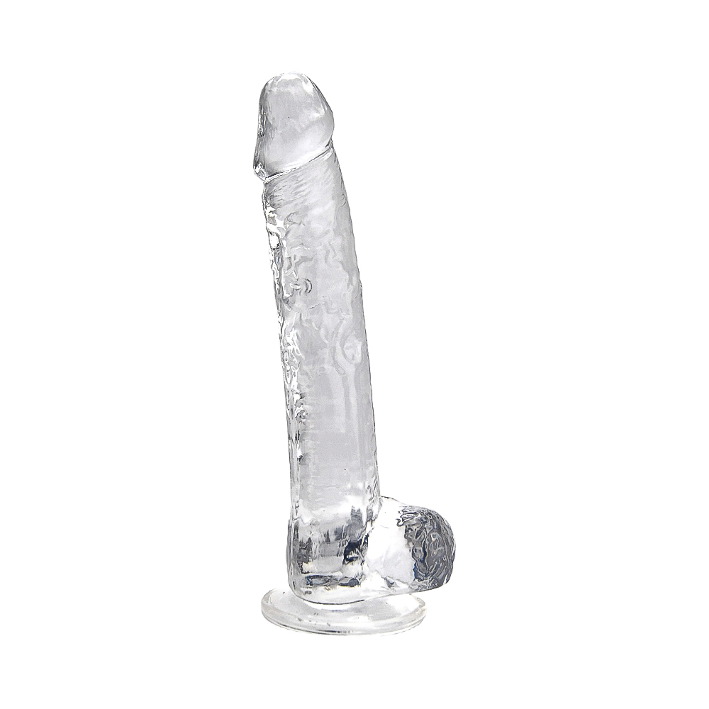 Loving Joy 11 Inch Dildo with Balls Clear 2 11 Inch Dildo with Balls Clear