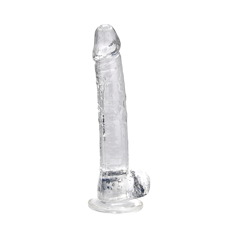 Loving Joy 11 Inch Dildo with Balls Clear 7 Loving Joy 11 Inch Dildo with Balls Clear - Image 6