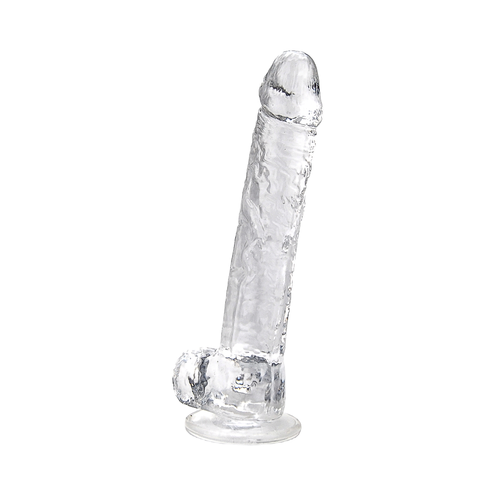 Loving Joy 11 Inch Dildo with Balls Clear 5 Loving Joy 11 Inch Dildo with Balls Clear - Image 4