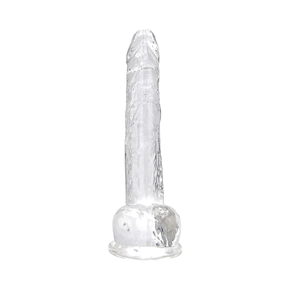 Loving Joy 11 Inch Dildo with Balls Clear 4 Loving Joy 11 Inch Dildo with Balls Clear - Image 3