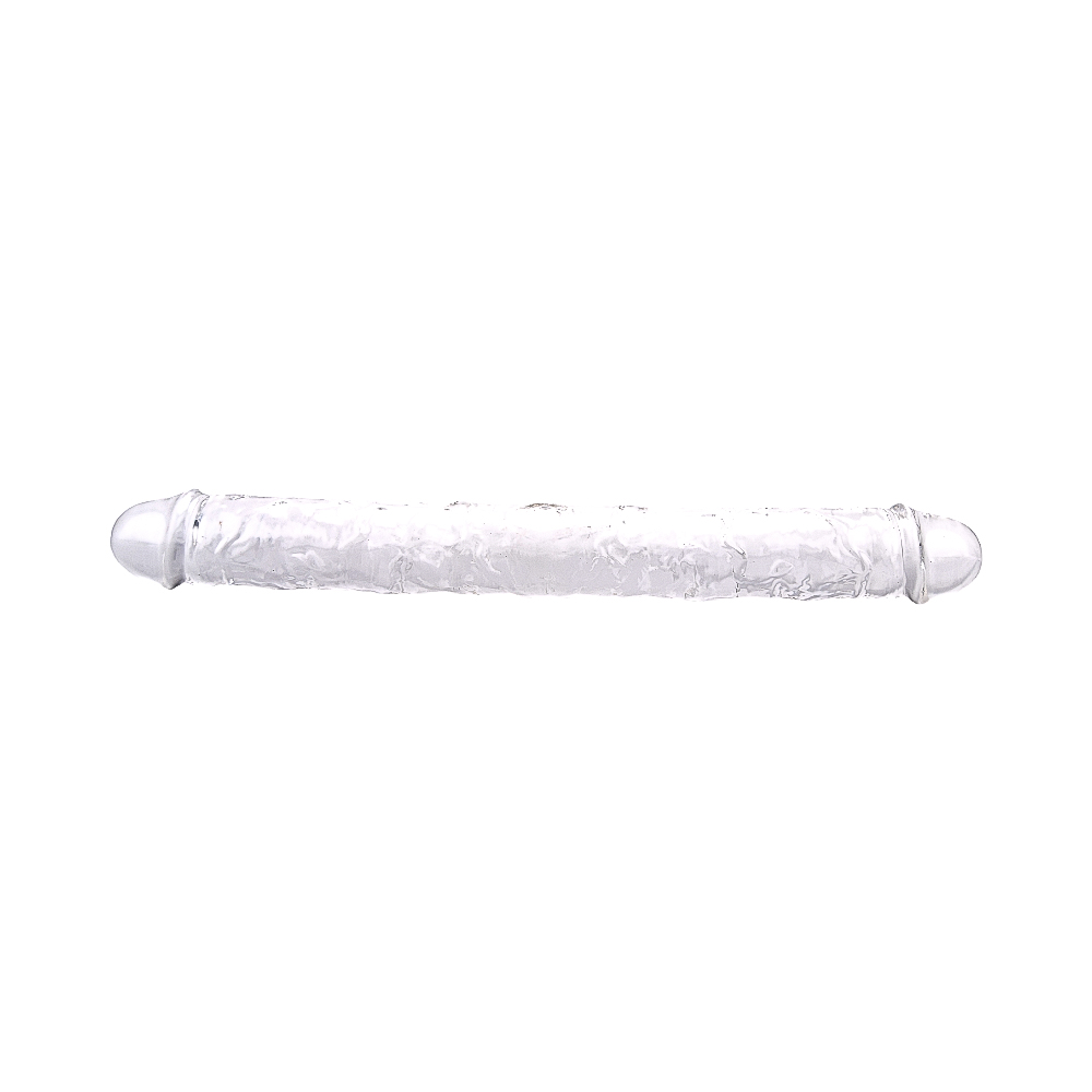Loving Joy 15 Inch Double Ended Dildo Clear 4 Loving Joy 15 Inch Double Ended Dildo Clear - Image 3