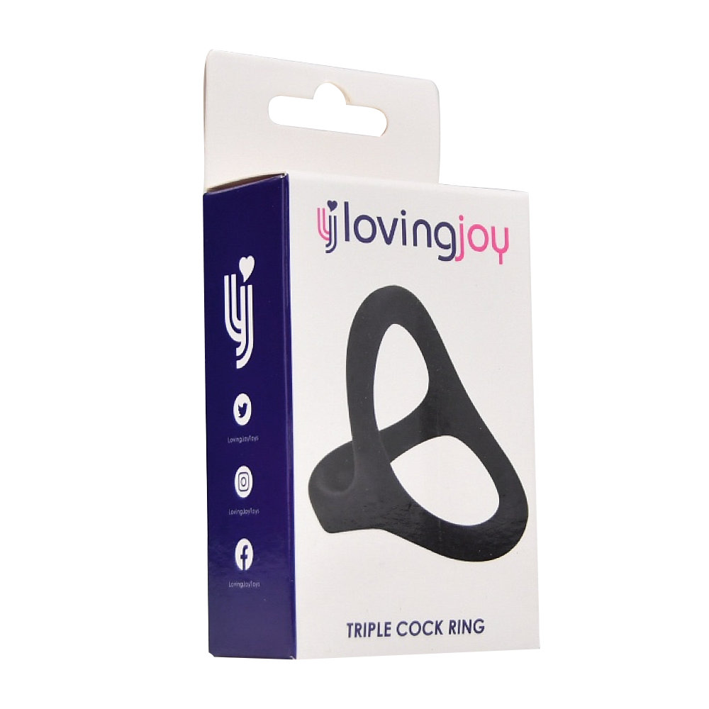 Loving Joy Silicone Triple Cock Ring 7 Loving Joy Silicone Triple Cock Ring - Image 6