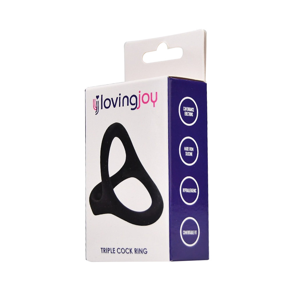 Loving Joy Silicone Triple Cock Ring 8 Loving Joy Silicone Triple Cock Ring - Image 7