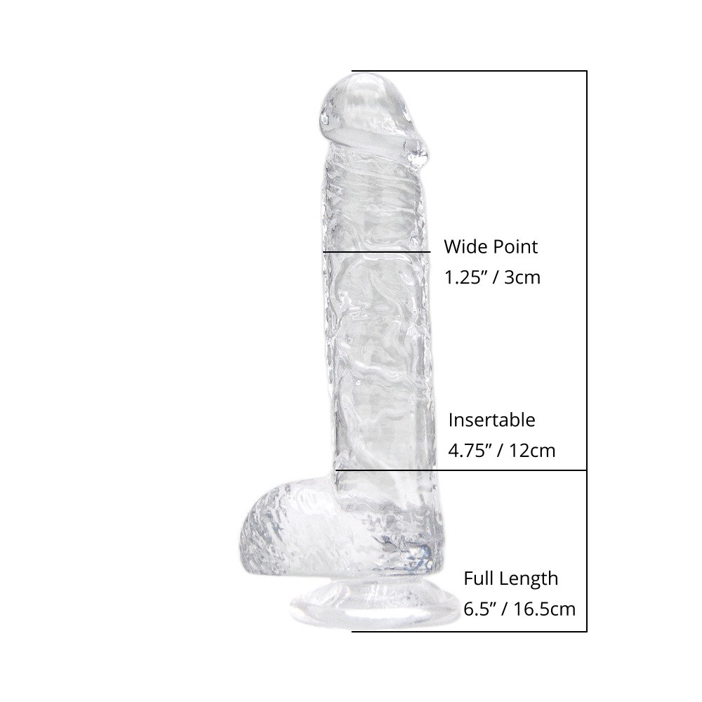 Loving Joy 6 Inch Dildo with Balls Clear 10 Loving Joy 6 Inch Dildo with Balls Clear - Image 9