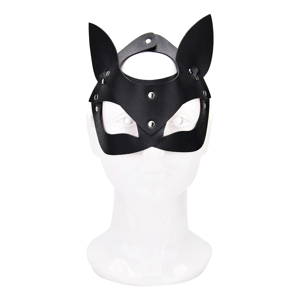 Bound to Play Kitty Cat Face Mask Black 2 blindfold