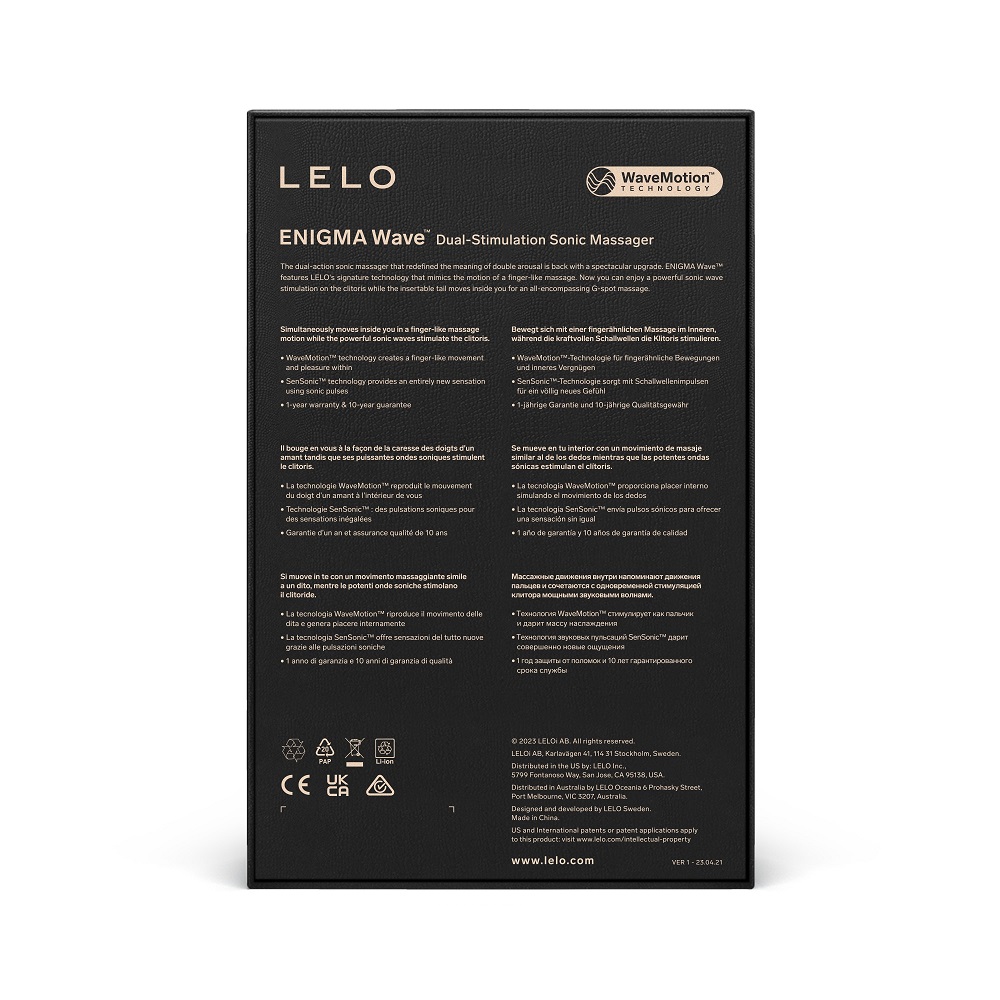 LELO Enigma Wave Dual Stimulation Sonic Massager Black 7 LELO Enigma Wave Dual Stimulation Sonic Massager Black - Image 6