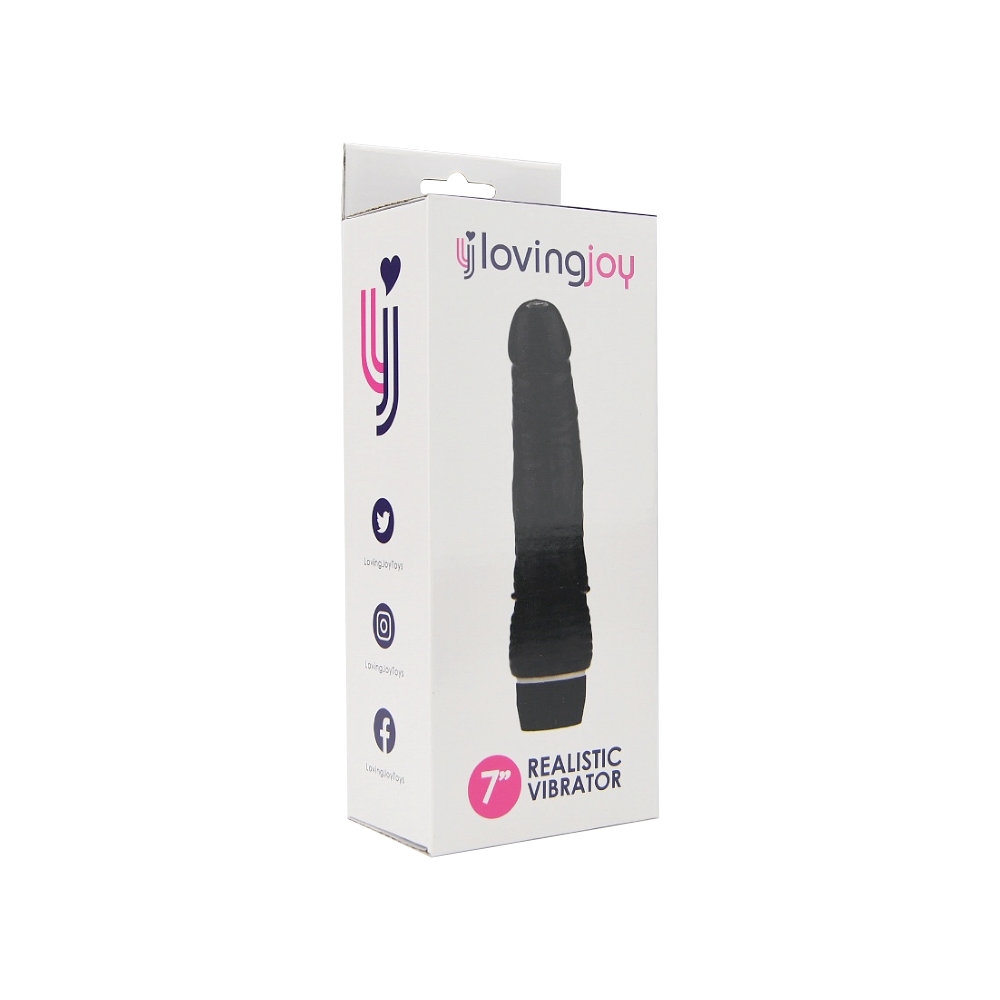 Loving Joy 7 inch Realistic Vibrator Black 10 Loving Joy 7 inch Realistic Vibrator Black - Image 9
