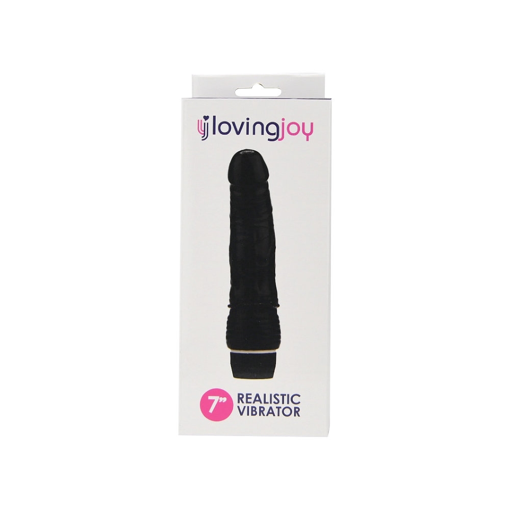 Loving Joy 7 inch Realistic Vibrator Black 8 Loving Joy 7 inch Realistic Vibrator Black - Image 7