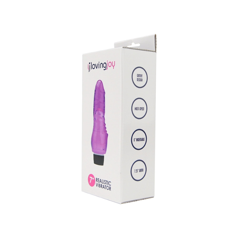 Loving Joy 7 inch Realistic Vibrator Purple 10 Loving Joy 7 inch Realistic Vibrator Purple - Image 9