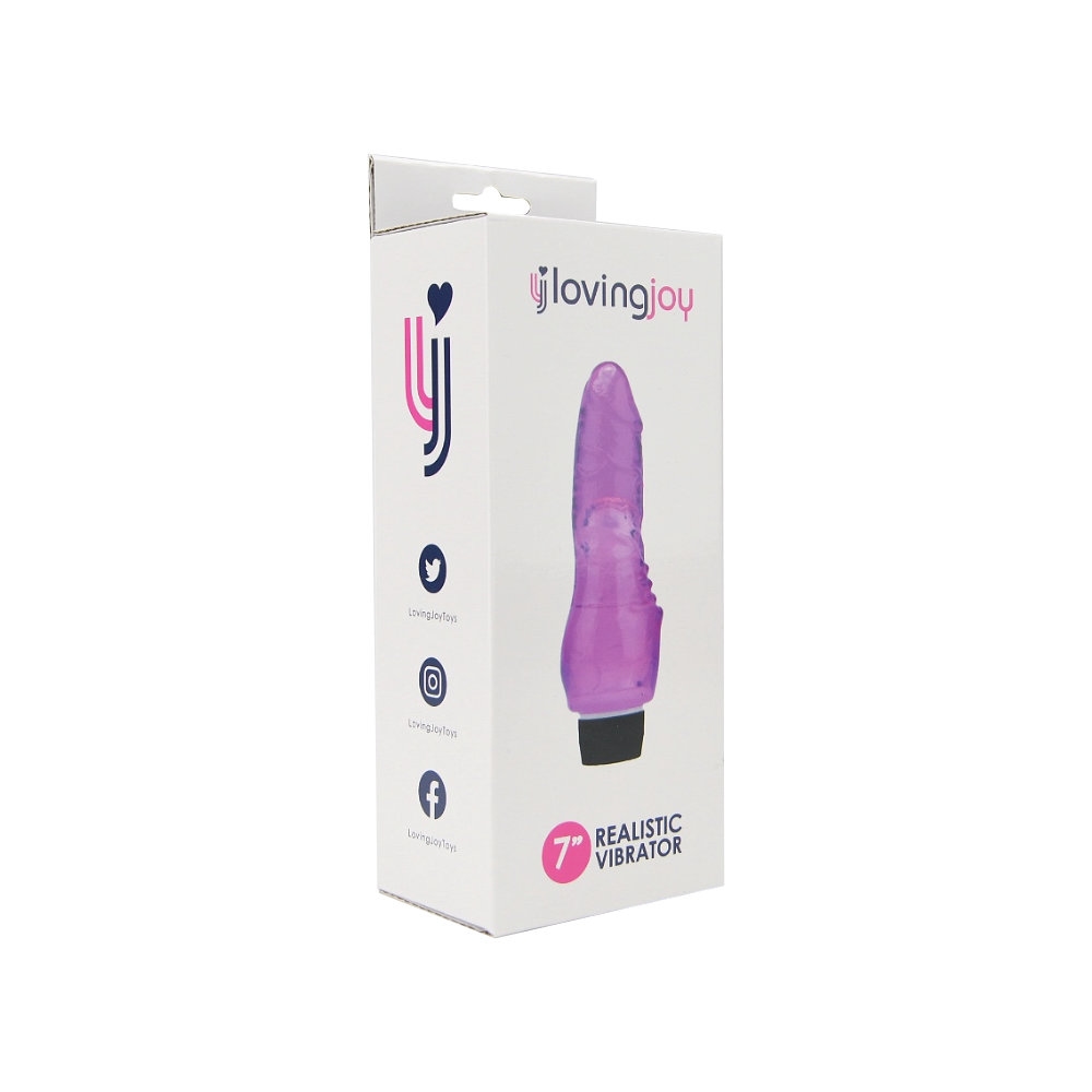 Loving Joy 7 inch Realistic Vibrator Purple 9 Loving Joy 7 inch Realistic Vibrator Purple - Image 8