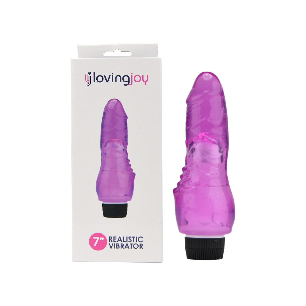 Loving Joy 7 inch Realistic Vibrator Purple 7 Loving Joy 7 inch Realistic Vibrator Purple - Image 6