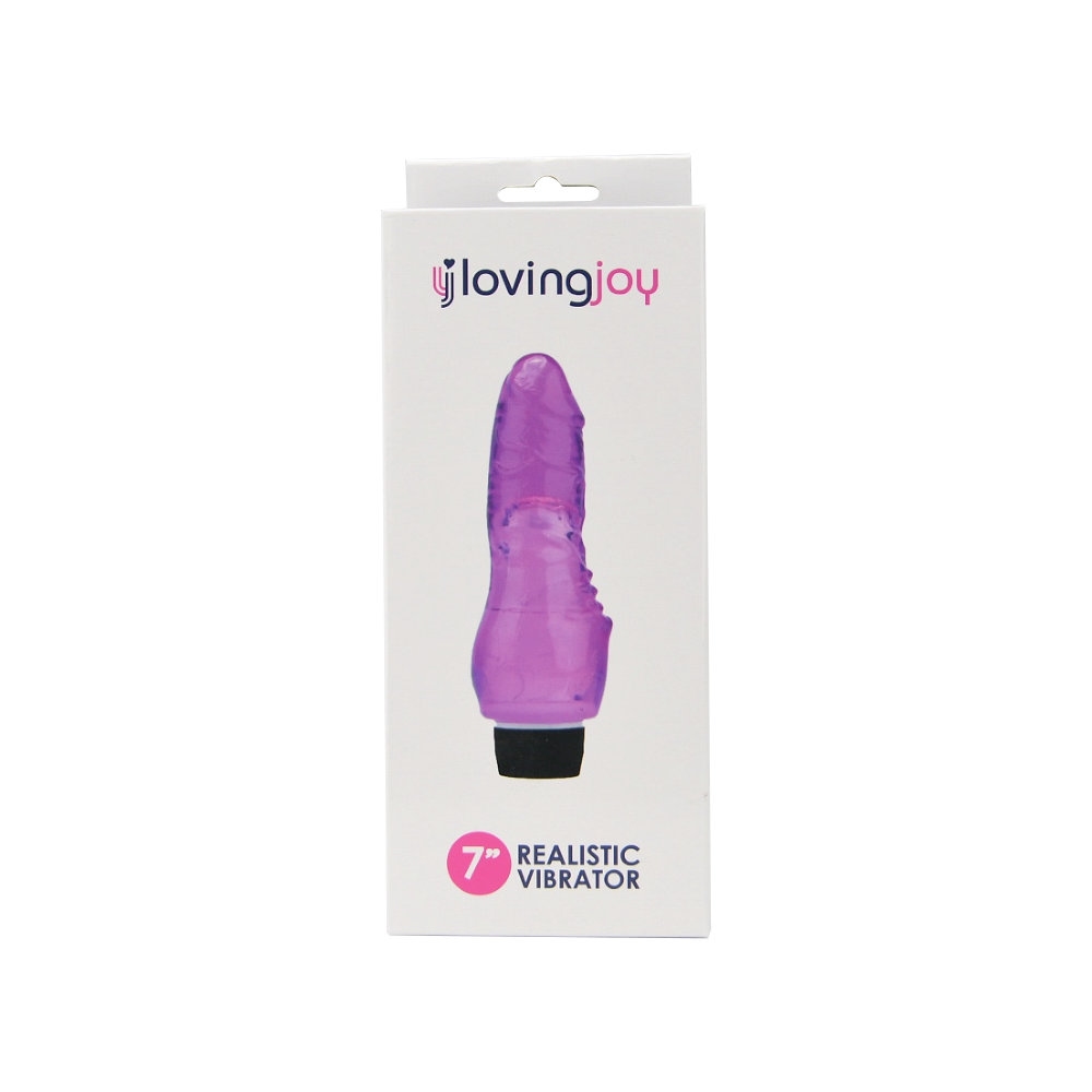 Loving Joy 7 inch Realistic Vibrator Purple 8 Loving Joy 7 inch Realistic Vibrator Purple - Image 7