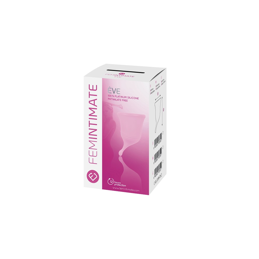 Femintimate Eve Menstrual Cup with Curved Stem Small 4 Femintimate Eve Menstrual Cup with Curved Stem Small - Image 3