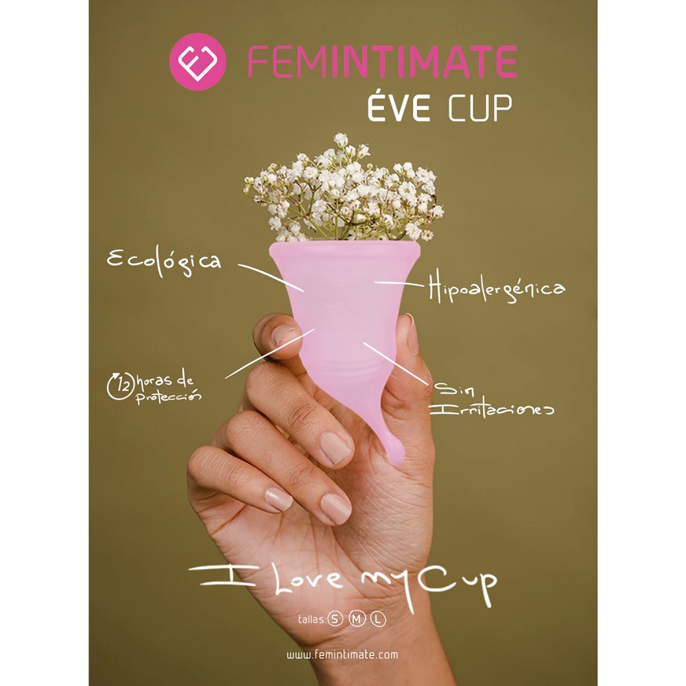 Femintimate Eve Menstrual Cup with Curved Stem Small 5 Femintimate Eve Menstrual Cup with Curved Stem Small - Image 4